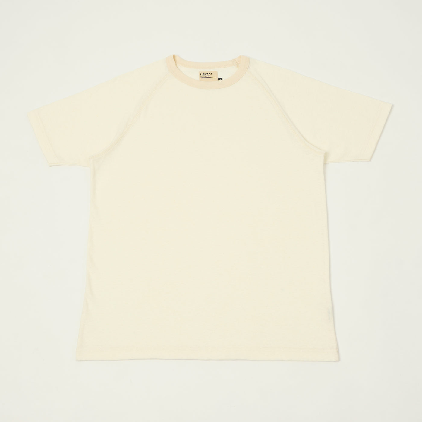 Heimat Raglan Sleeve Cotton Hemp T-Shirt - Seashell