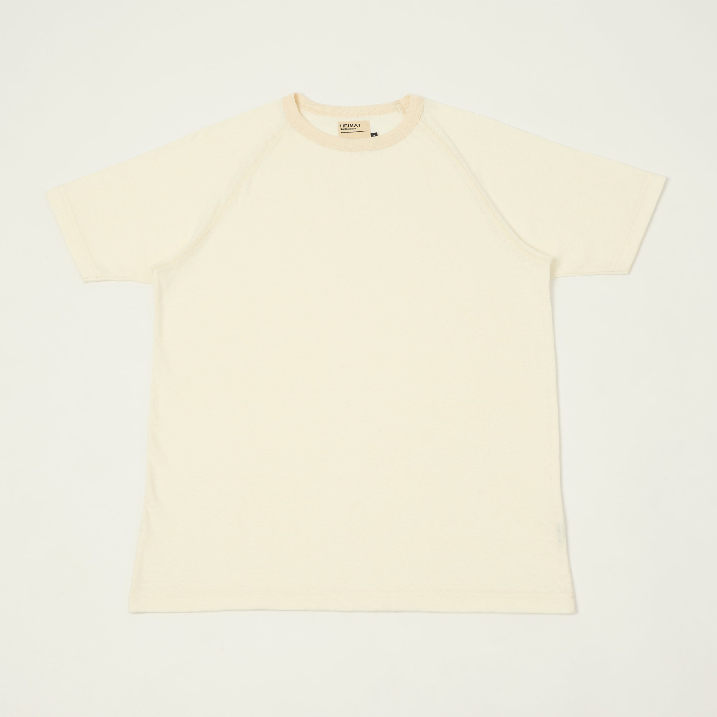 Heimat Raglan Sleeve Cotton Hemp T-Shirt - Seashell
