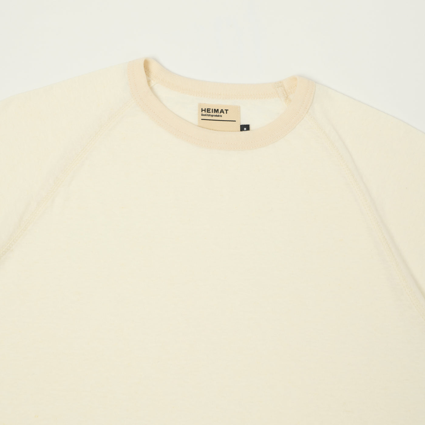 Heimat Raglan Sleeve Cotton Hemp T-Shirt - Seashell