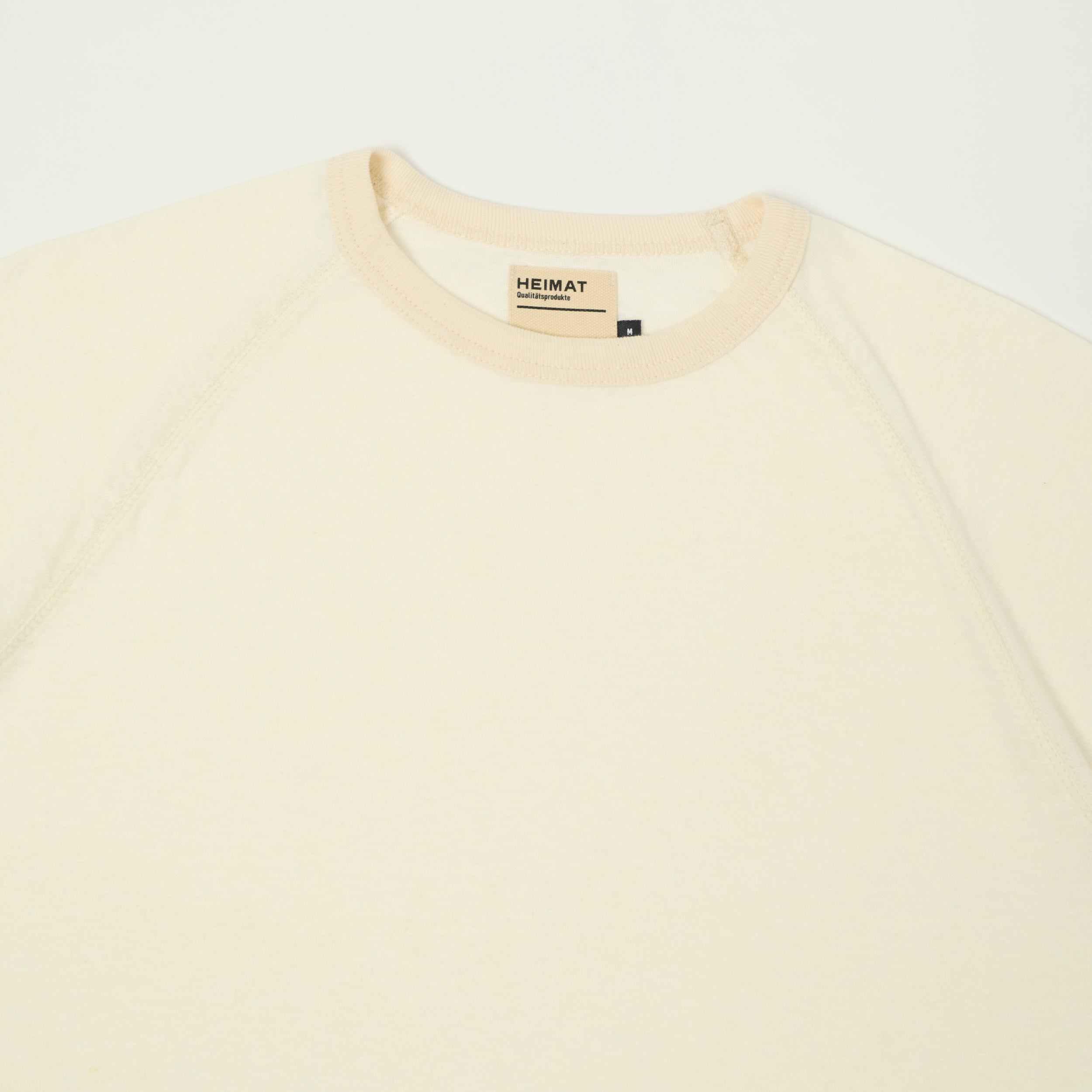 Heimat Raglan Sleeve Cotton Hemp T-Shirt - Seashell