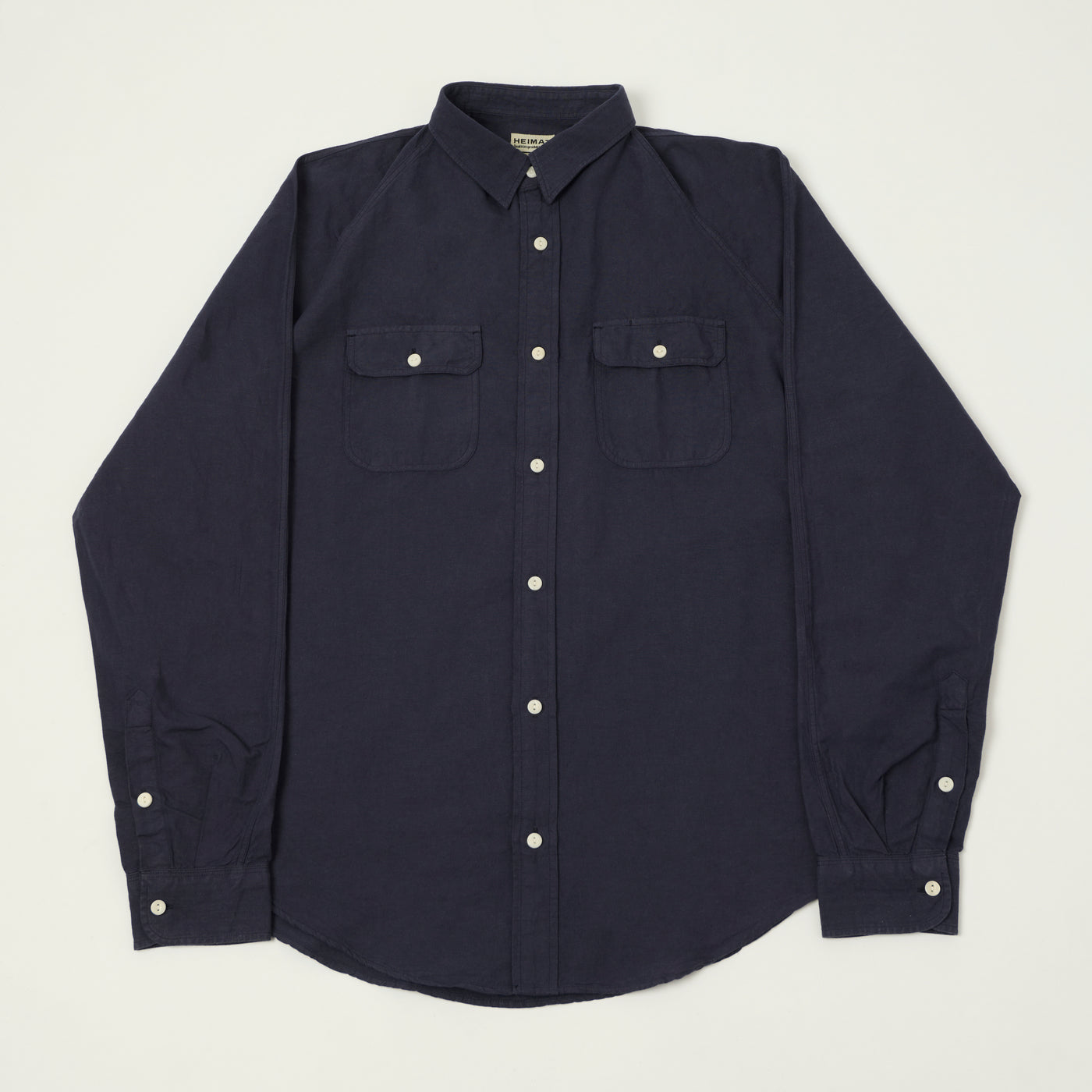 Heimat Raglan Sleeve Cotton Hemp Work Shirt - Ink