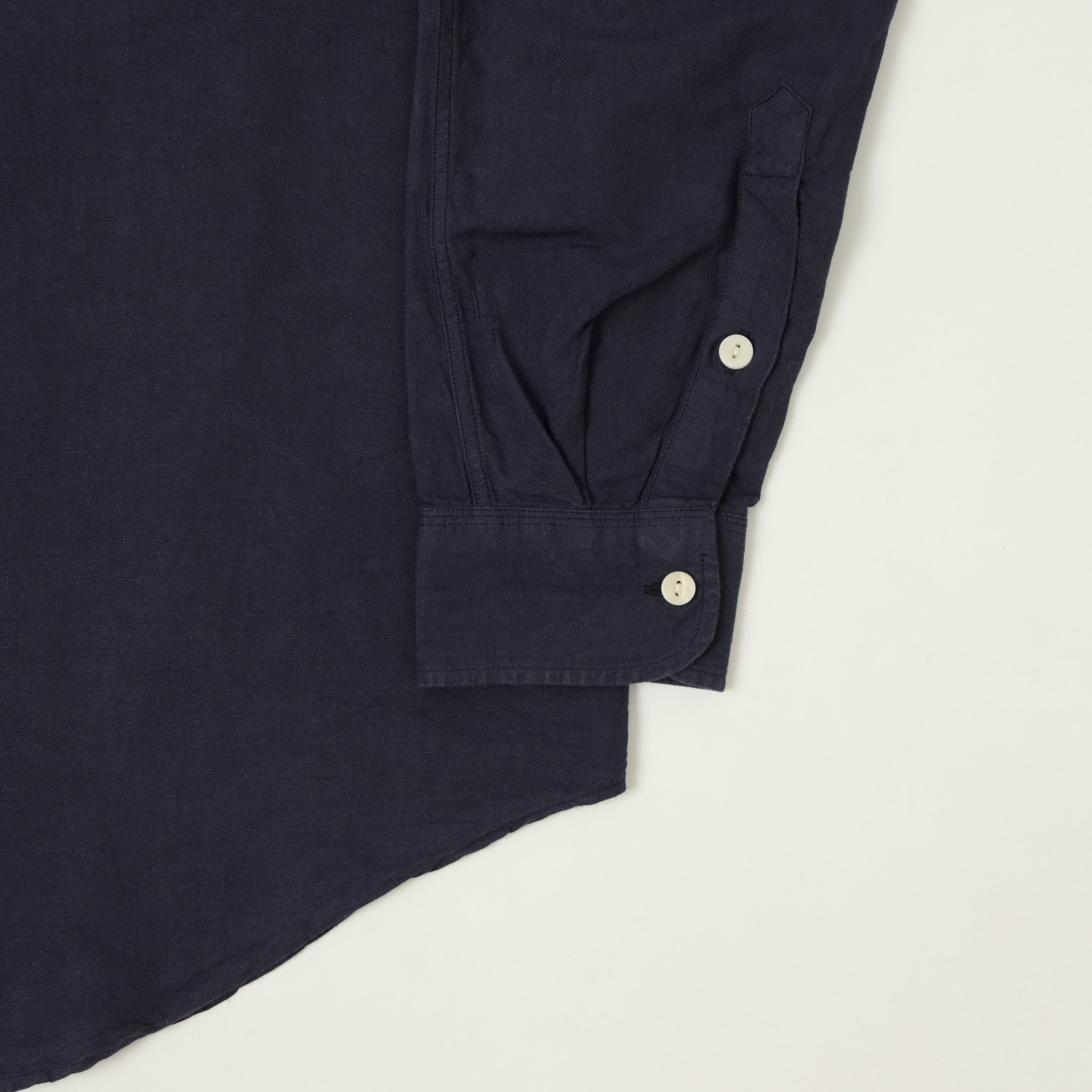 Heimat Raglan Sleeve Cotton Hemp Work Shirt - Ink