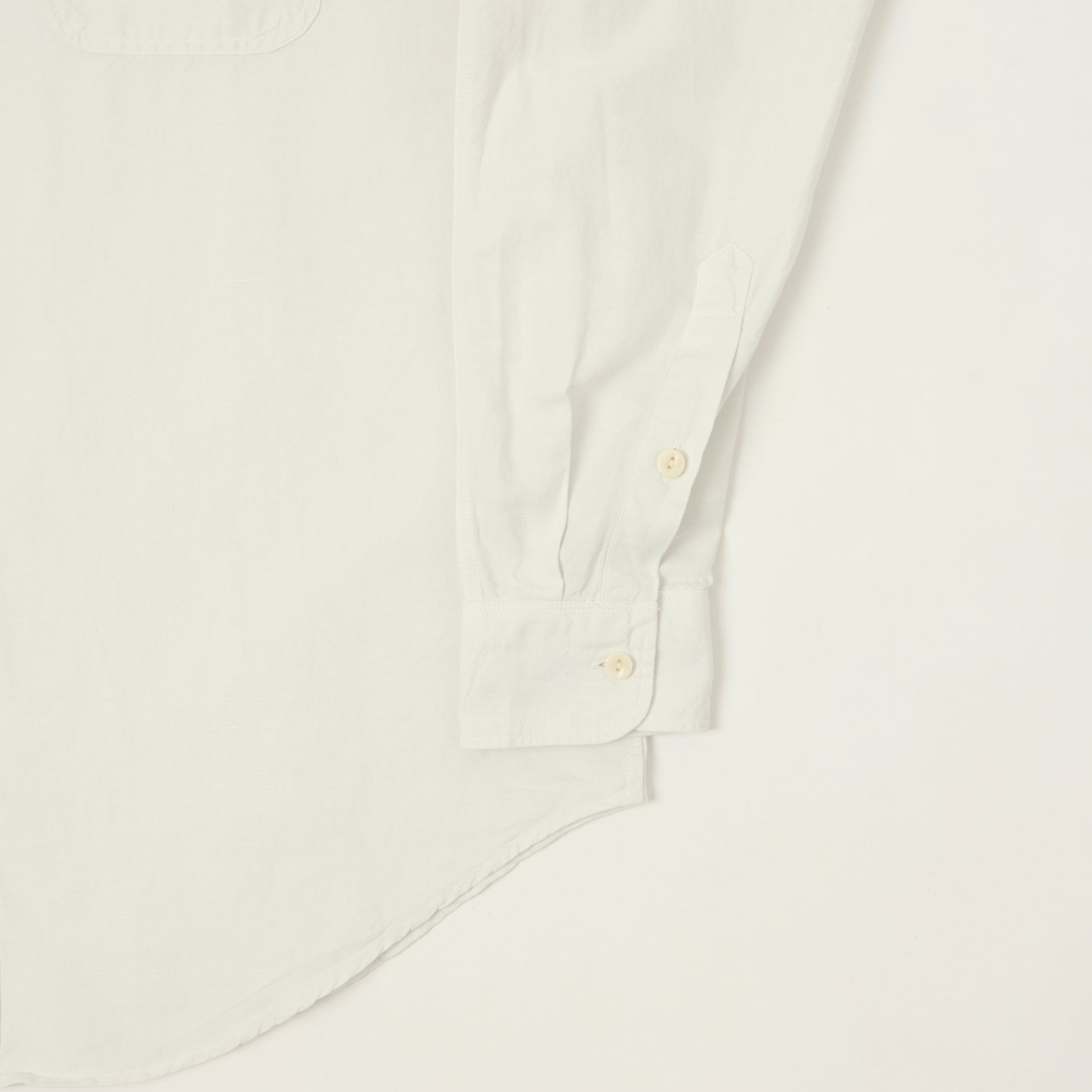 Heimat Raglan Sleeve Cotton Hemp Work Shirt - White