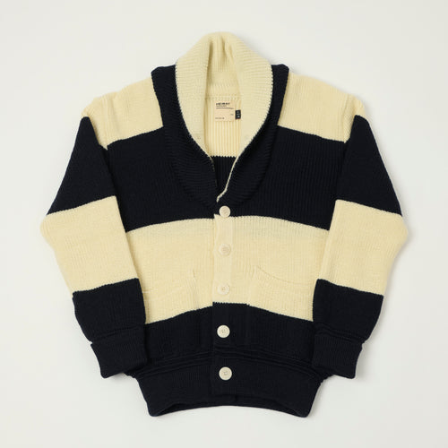 Heimat 'Eiger' Shawl Collar Cardigan - Ink/Seashell