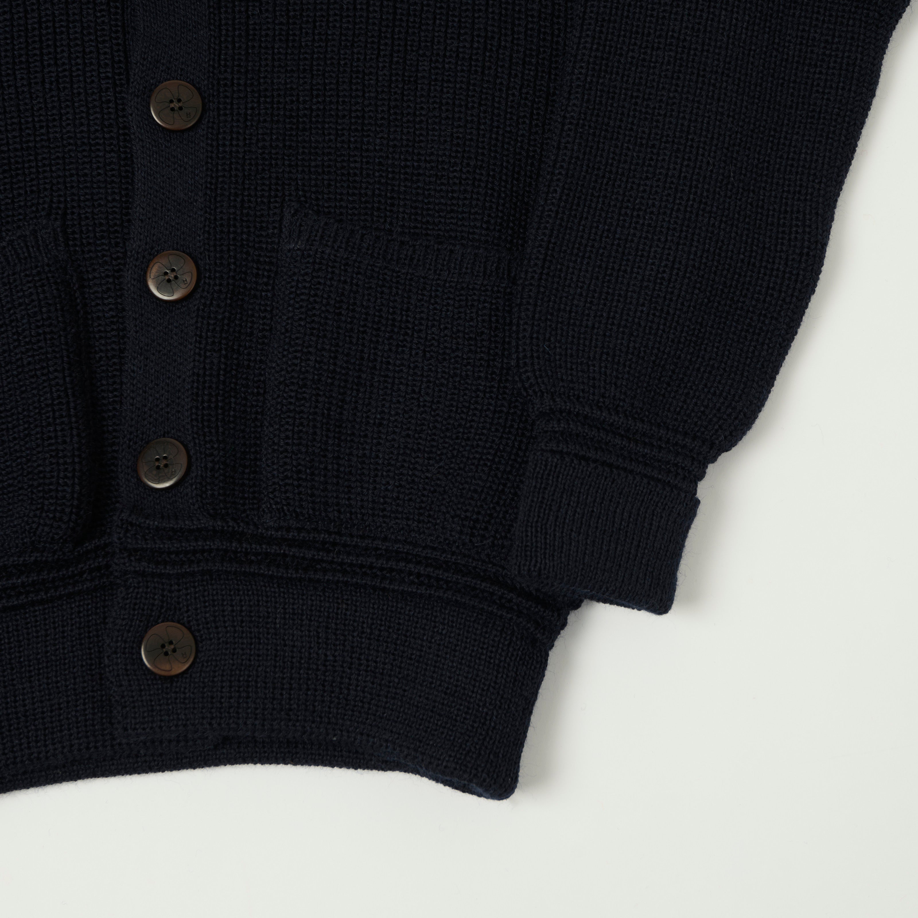 Heimat 'Eiger' Shawl Collar Cardigan - Ink