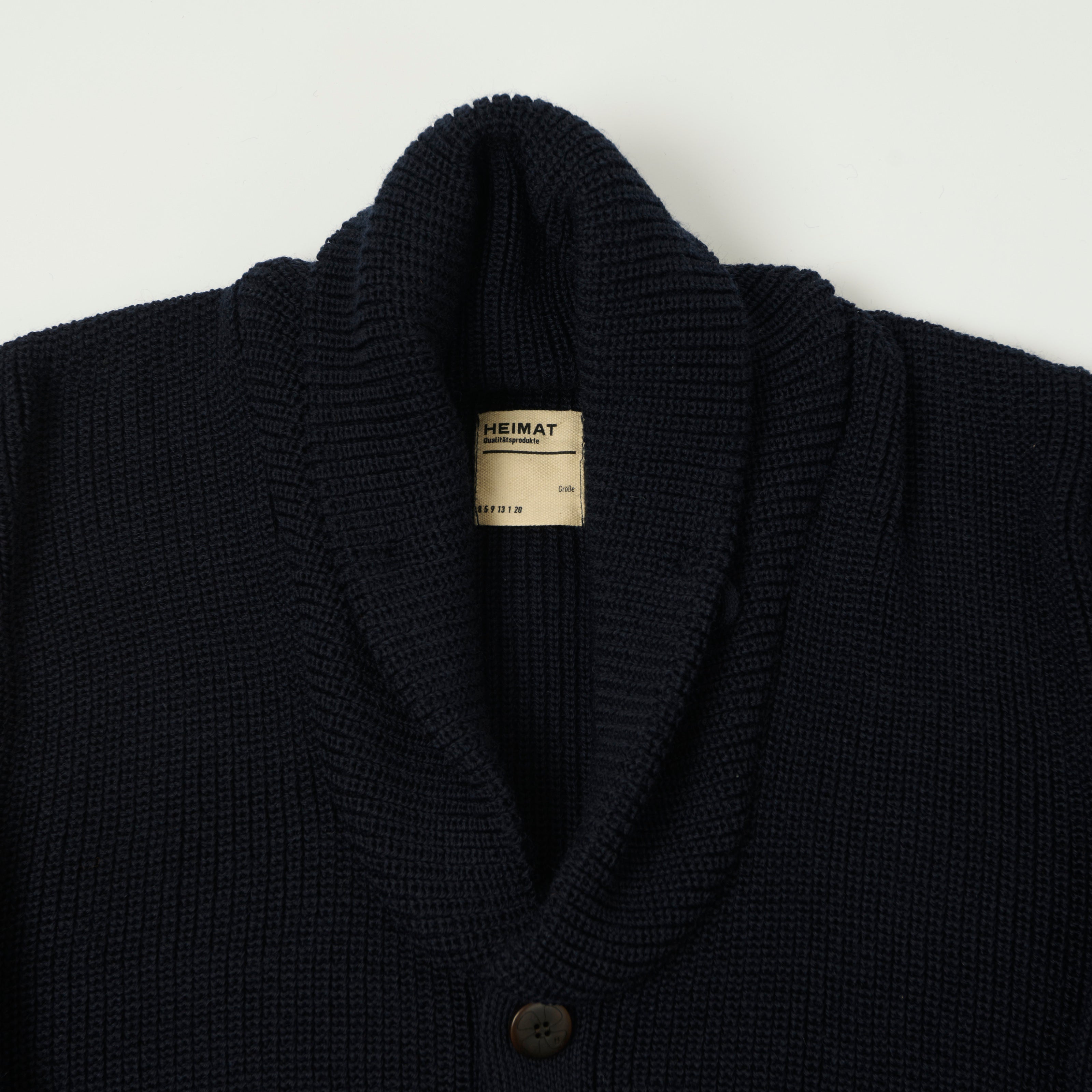 Heimat 'Eiger' Shawl Collar Cardigan - Ink