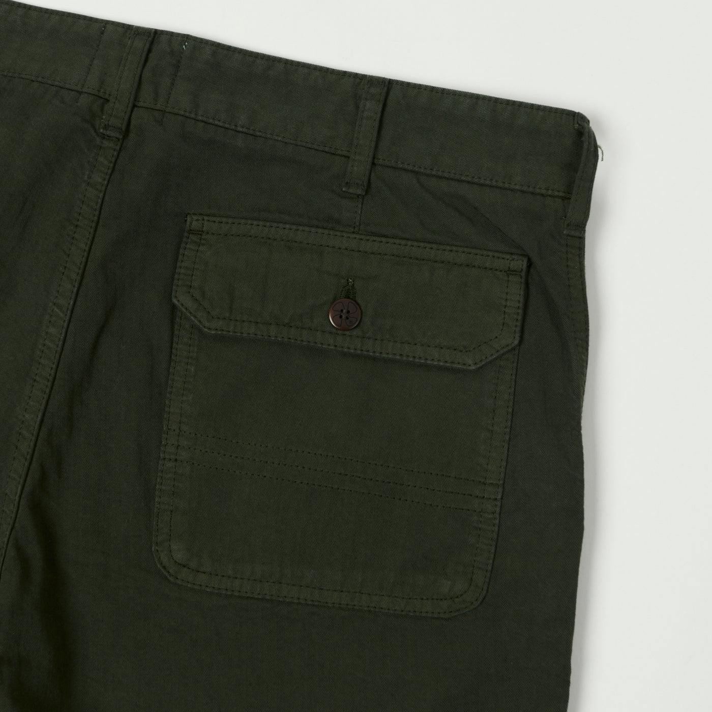 Heimat 'Journey' Herringbone Twill Shorts - Military Green