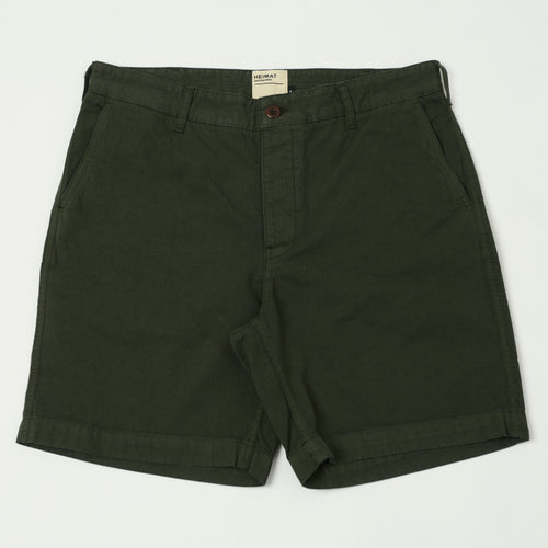 Heimat 'Journey' Herringbone Twill Shorts - Military Green