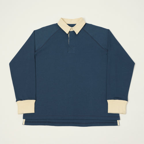 Heimat Raglan Sleeve Rugby Shirt - Trail Blue