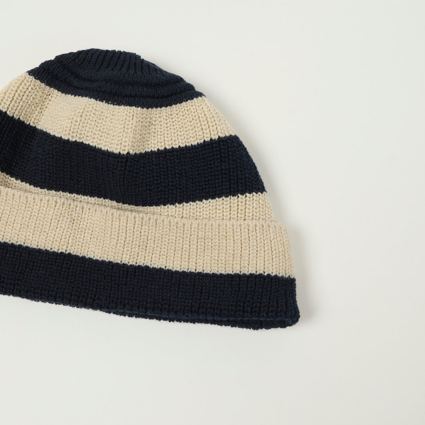 Heimat Cotton Linen Trawler Hat - Seashell/Ink