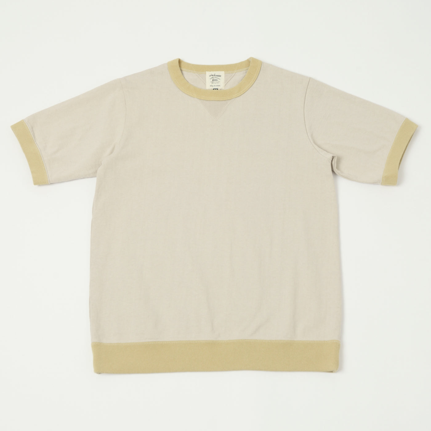 Jackman Dotsume Rib T-Shirt - Dusty Base/Butter