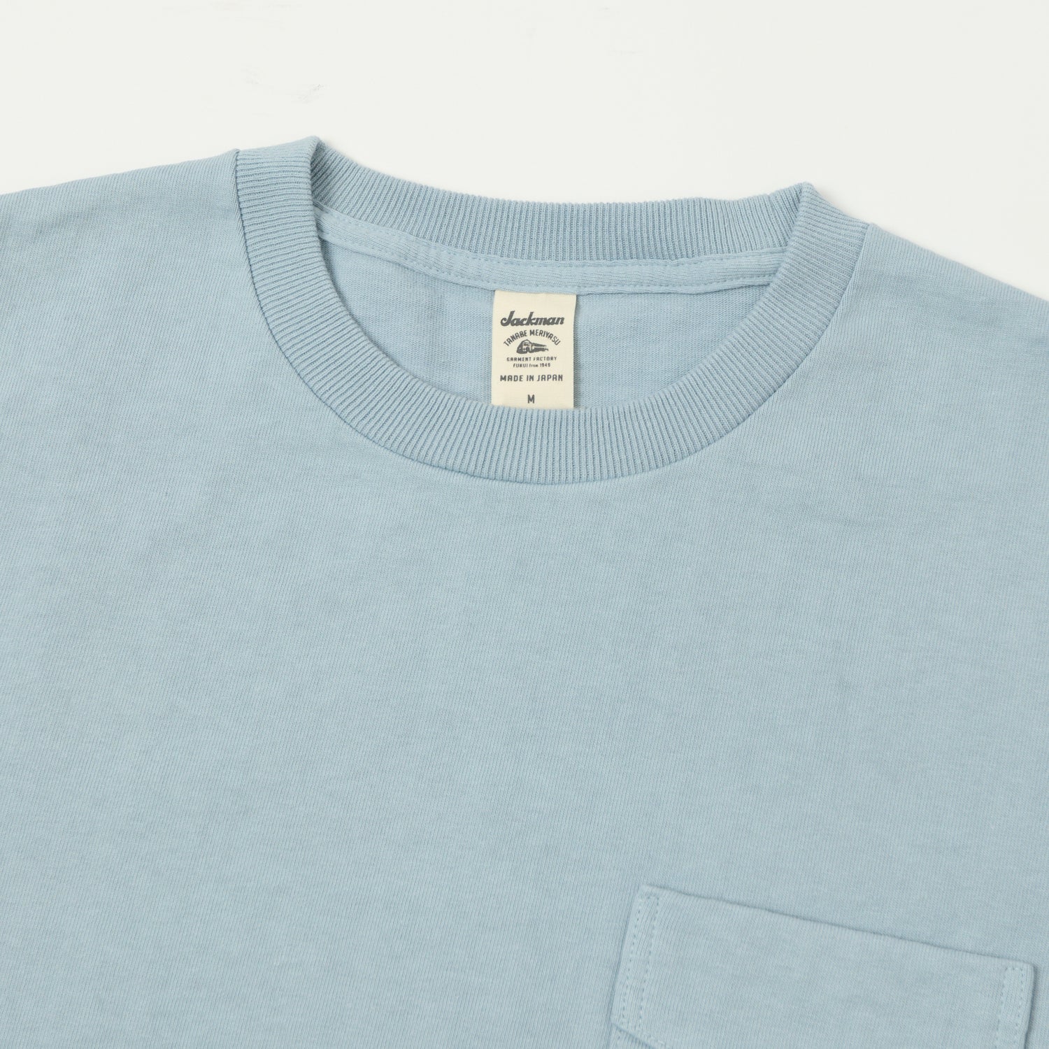 Jackman Dotsume Pocket T-Shirt - Pale Sax