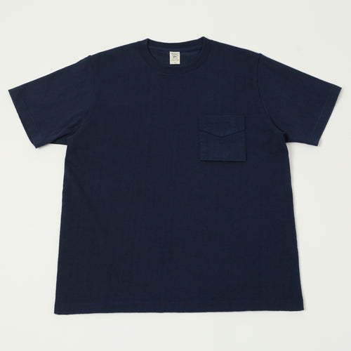 Jackman Dotsume Pocket T-Shirt - Navy