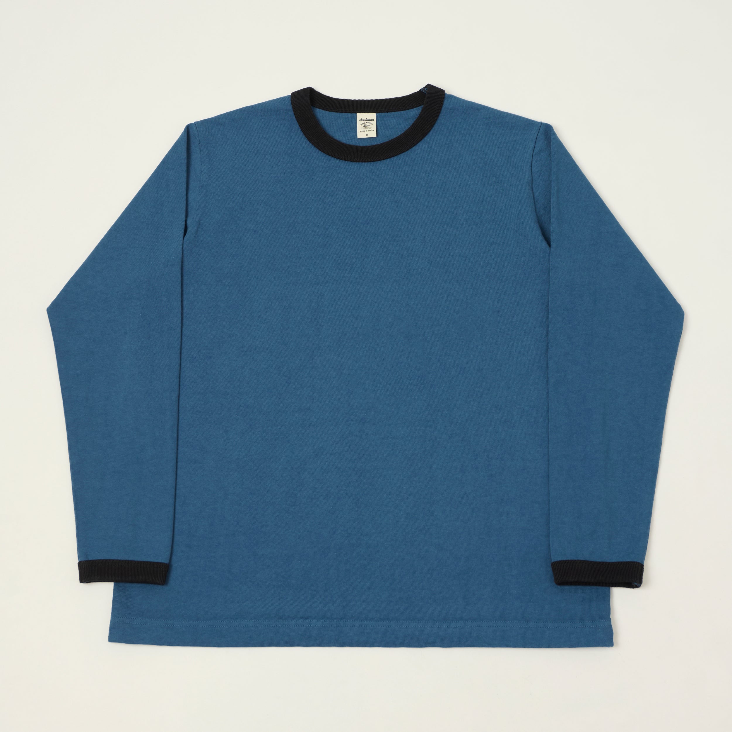 Jackman Long Sleeve Dotsume T-shirt - Blue/Black