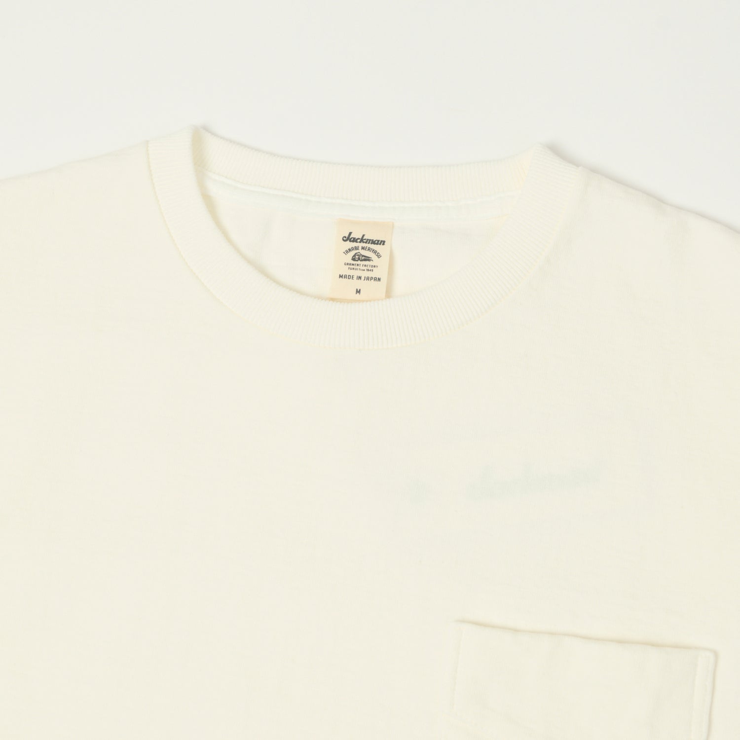 Jackman Dotsume Pocket T-Shirt - Off White