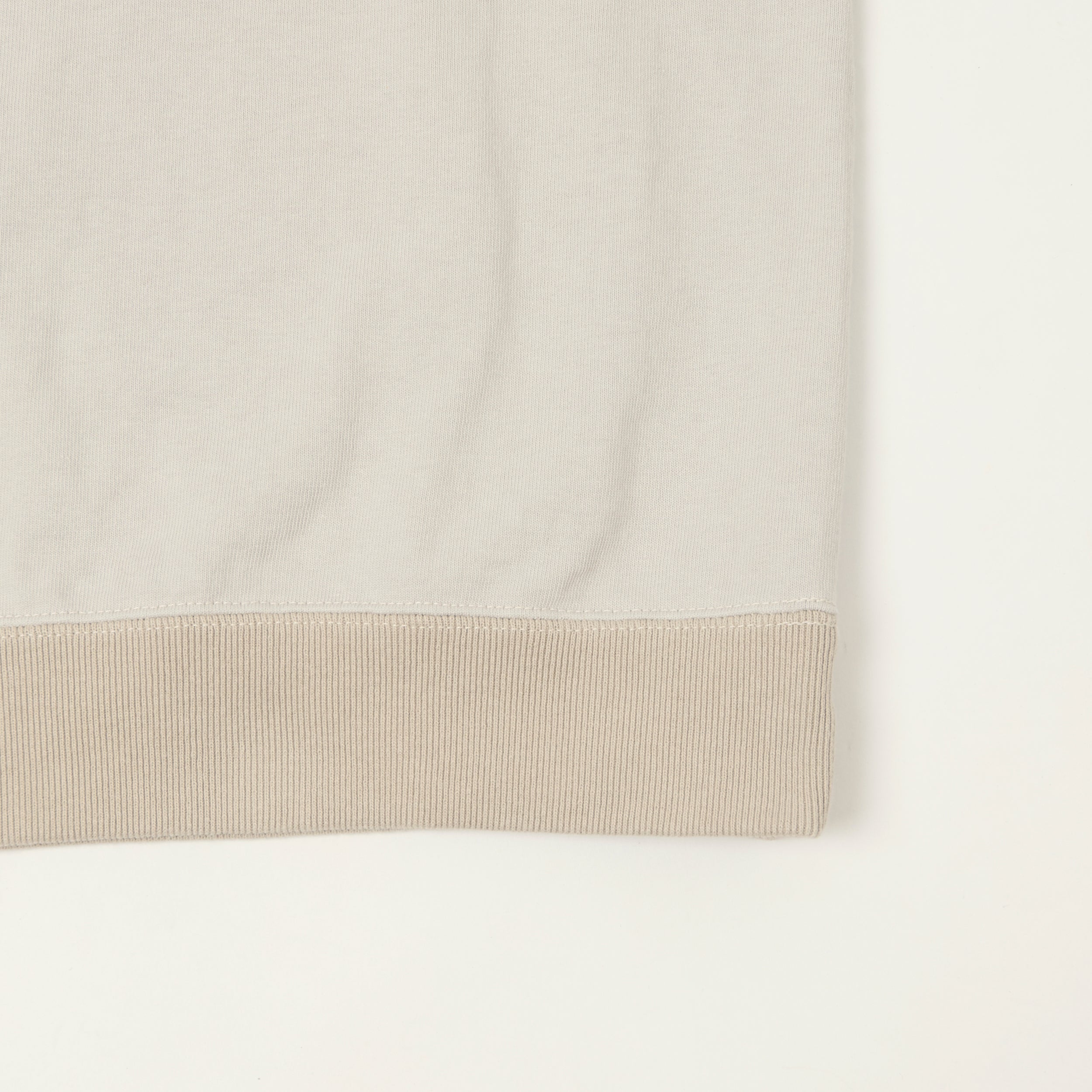 Jackman Dotsume Rib T-Shirt - Retro Silver/Dark Beige