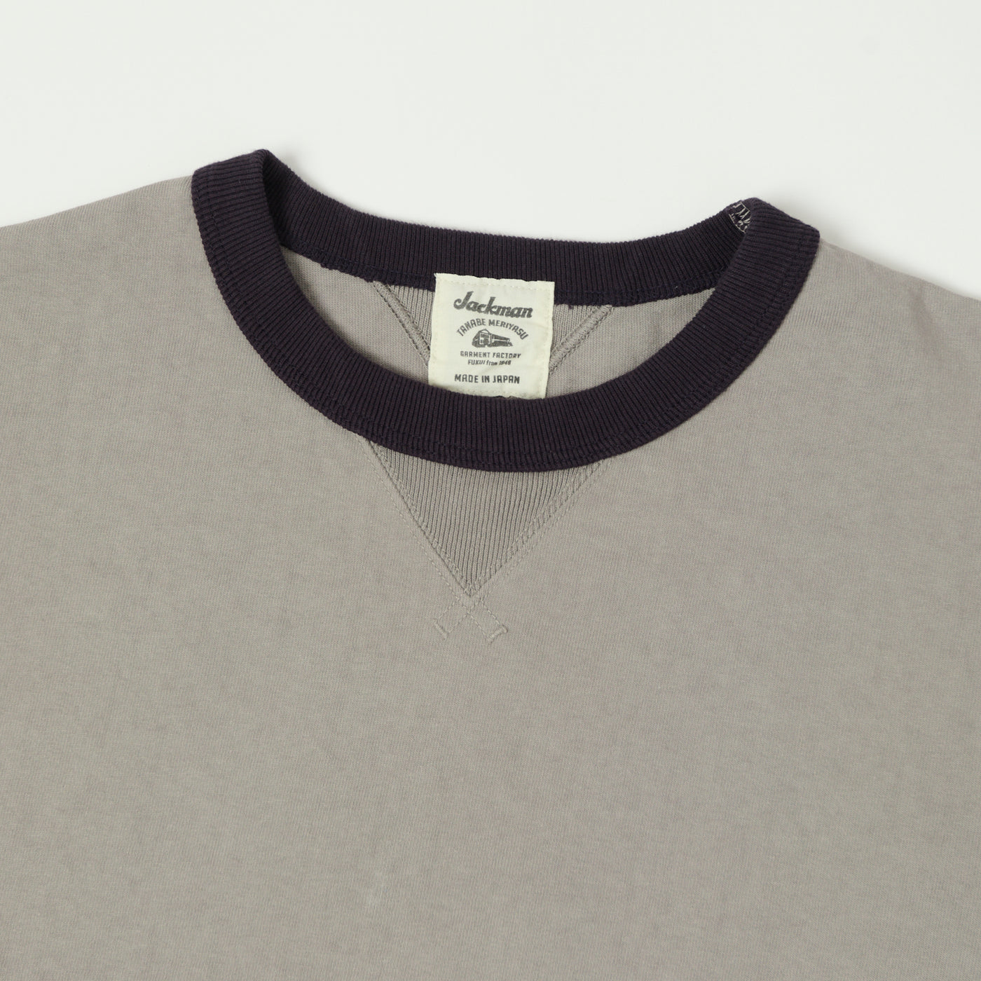 Jackman Dotsume Rib T-Shirt - Grey/4C