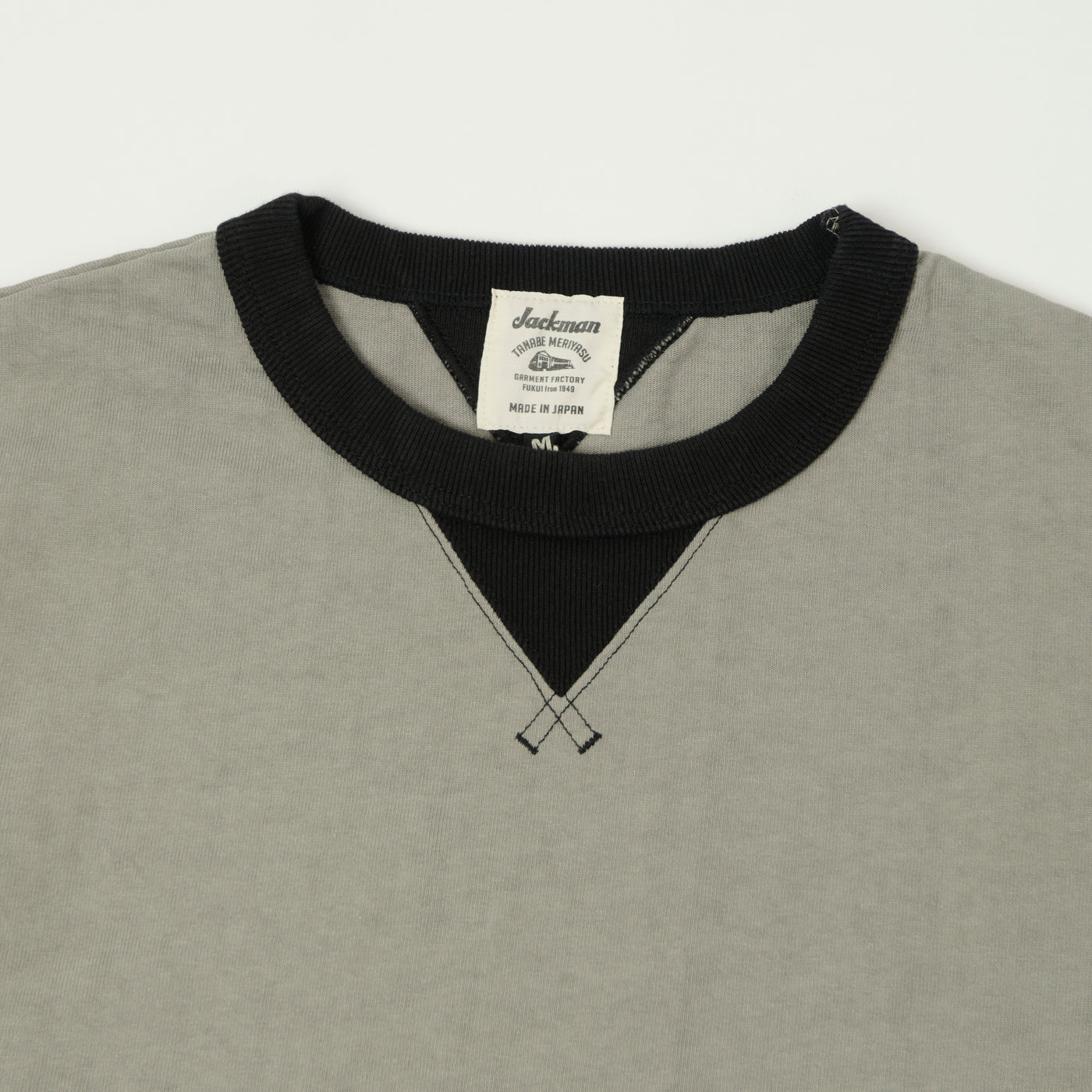 Jackman Dotsume Rib T-Shirt - Lizard Green/Black