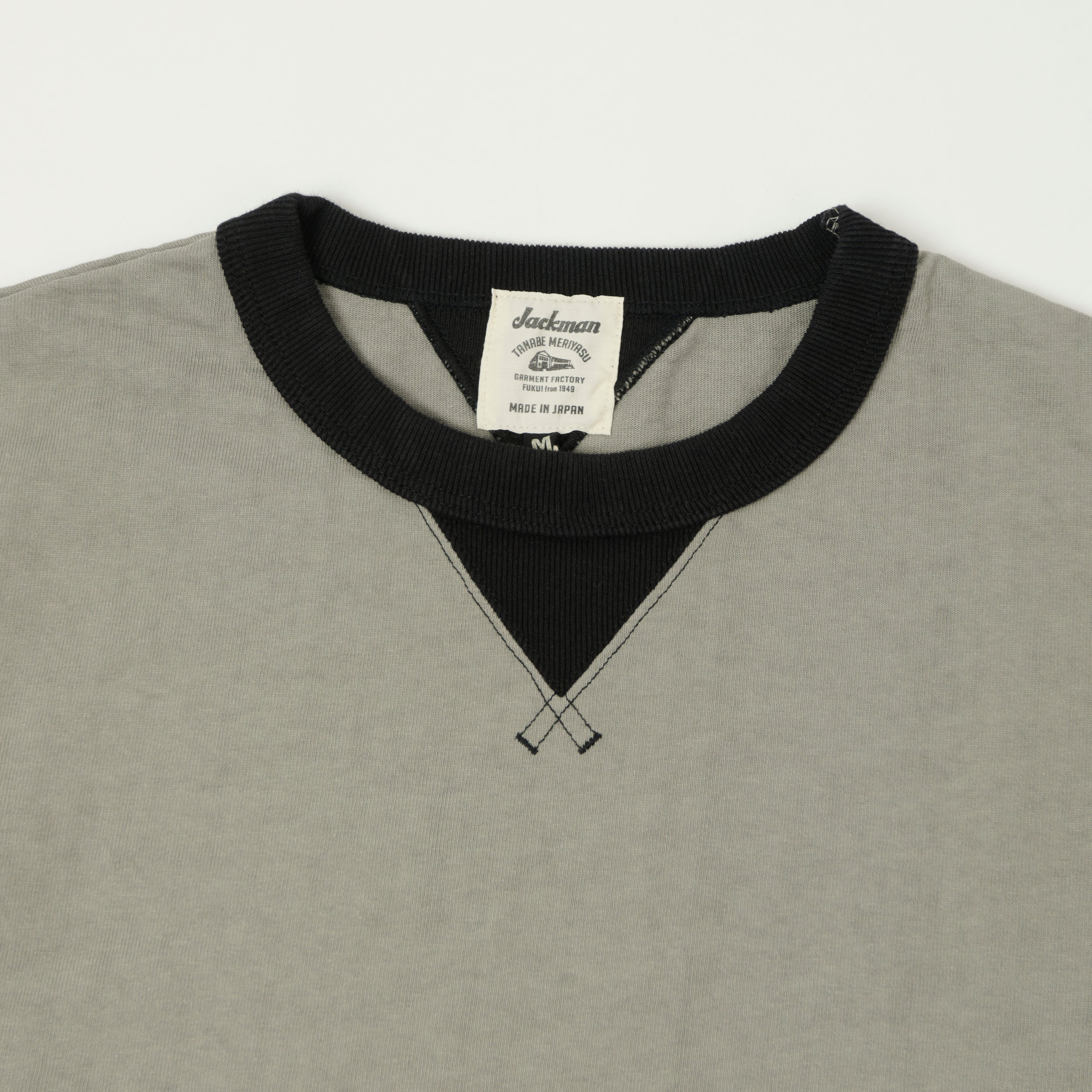 Jackman Dotsume Rib T-Shirt - Lizard Green/Black
