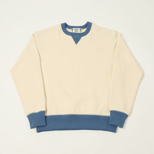 Jackman GG Crewneck Sweatshirt - Ecru/Retro Sax