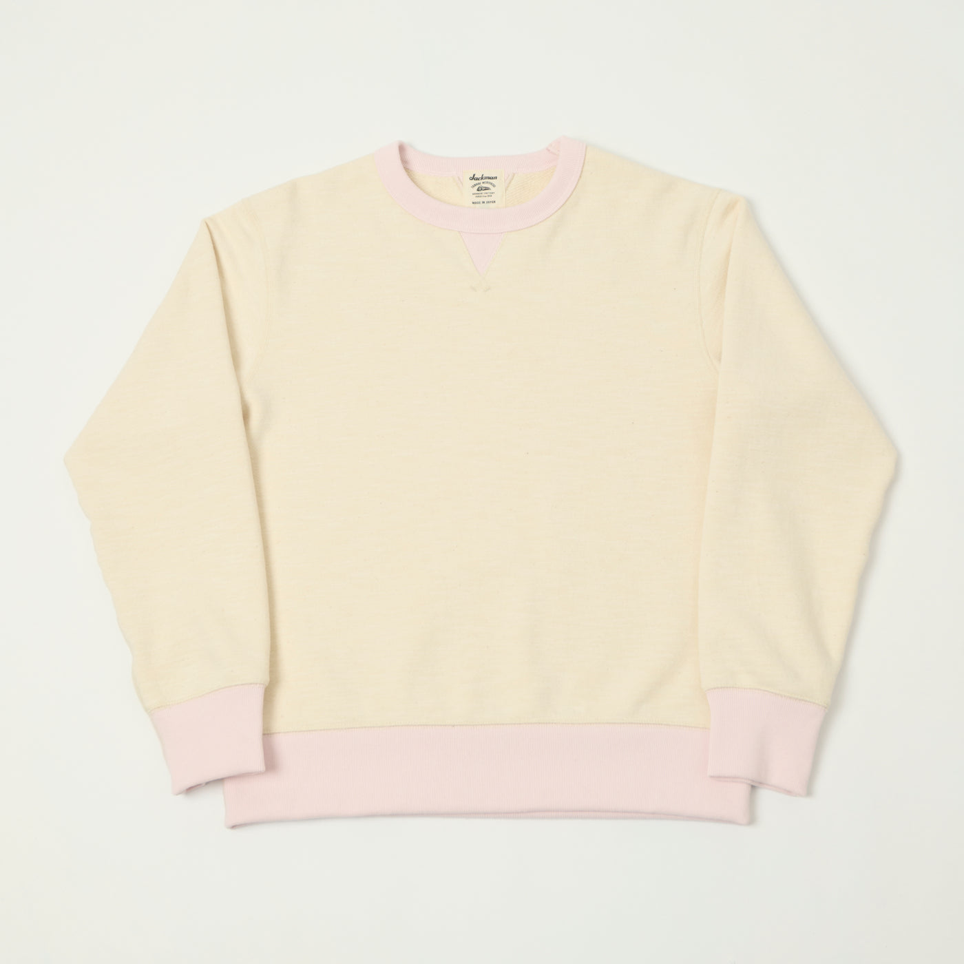 Jackman GG Crewneck Sweatshirt - Ecru/Pink