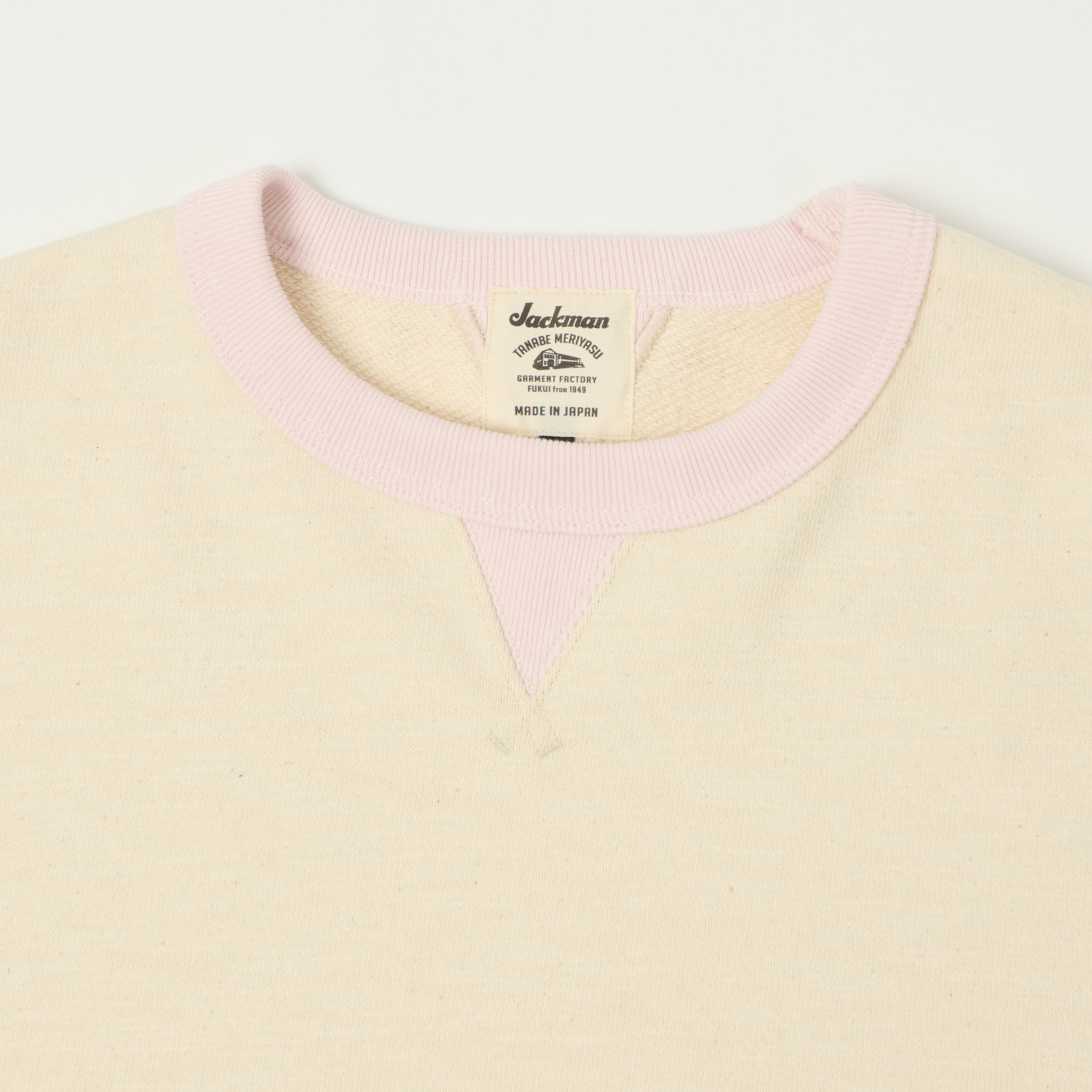 Jackman GG Crewneck Sweatshirt - Ecru/Pink