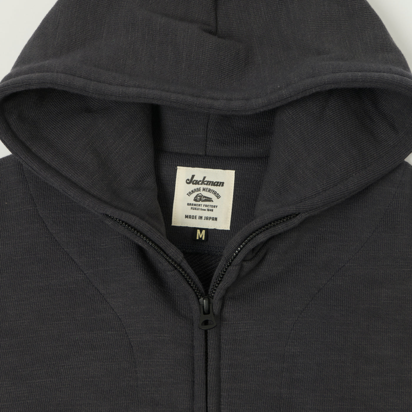 Jackman GG Zip Through Hoodie - Ink Black