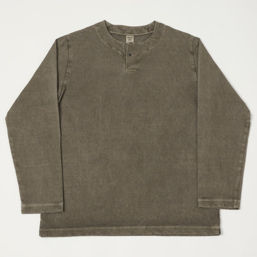 Jackman Long Sleeve Henley - Fade Sepia