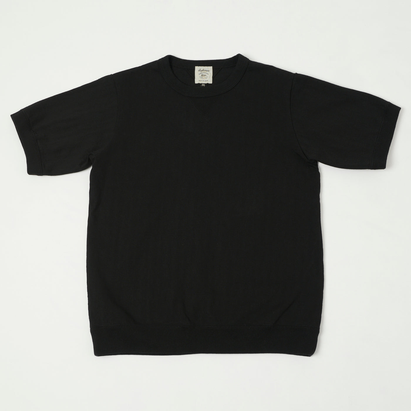 Jackman Dotsume Rib T-Shirt - Black