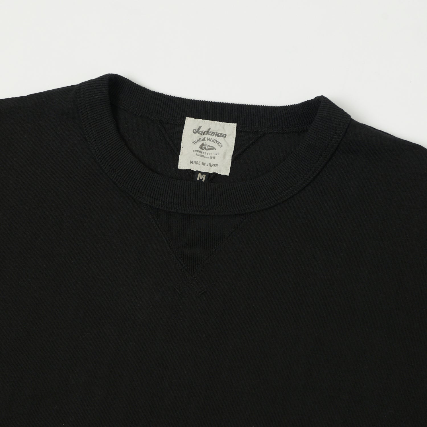 Jackman Dotsume Rib T-Shirt - Black