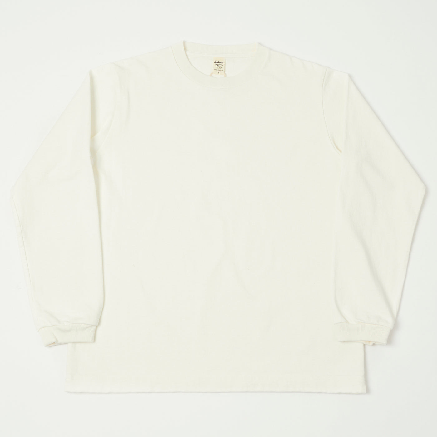 Jackman Long Sleeve Dotsume T-Shirt - Off White