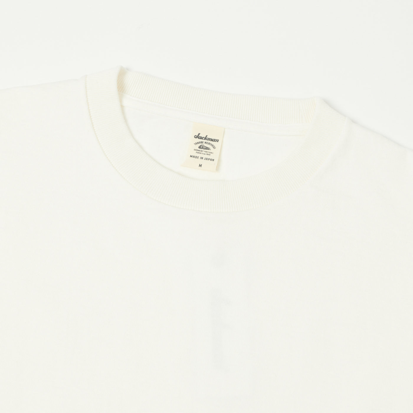 Jackman Long Sleeve Dotsume T-Shirt - Off White