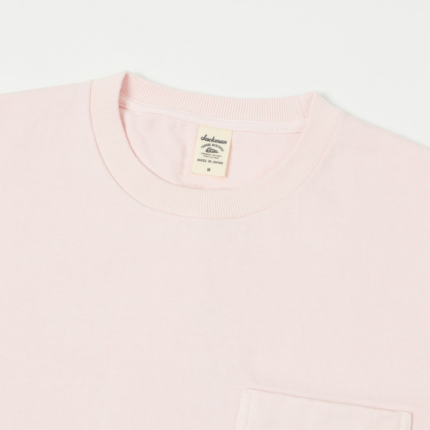 Jackman Dotsume Pocket T-Shirt - Pale Pink