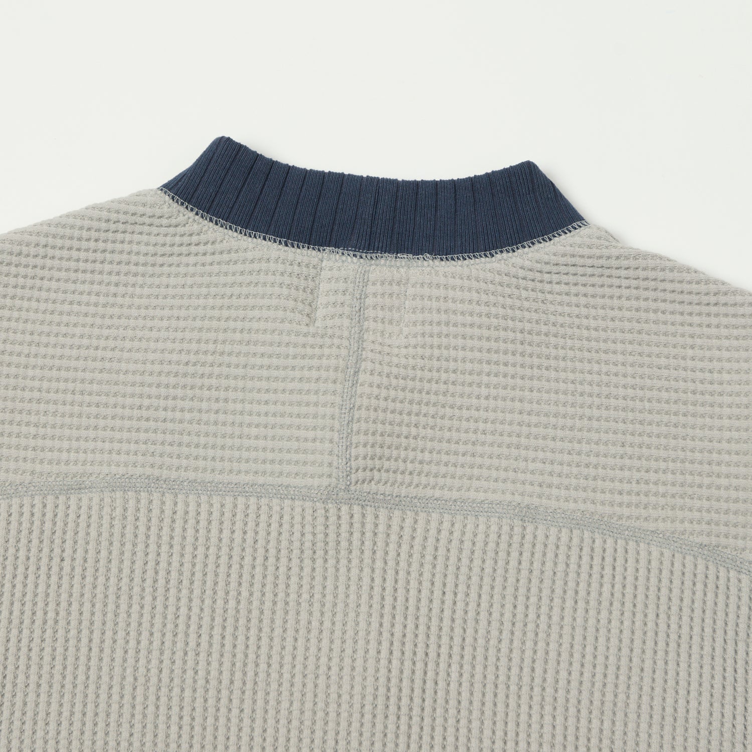Jackman Midneck Waffle Sweatshirt - Grey/Navy