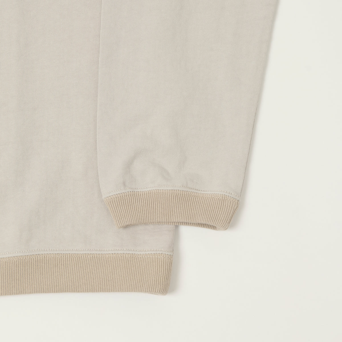 Jackman Long Sleeve Dotsume T-Shirt - Retro Silver/Dark Beige
