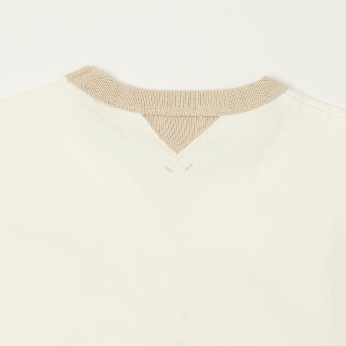 Jackman Long Sleeve Dotsume T-Shirt - Off White/Dark Beige