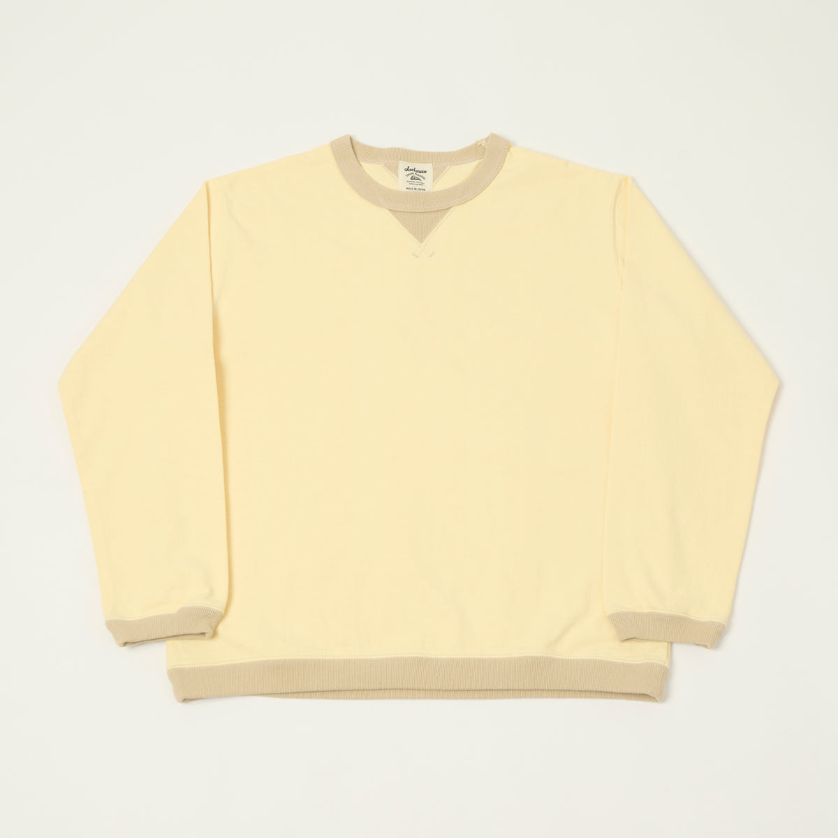 Jackman Long Sleeve Dotsume T-Shirt - Uni Cream/Dark Beige