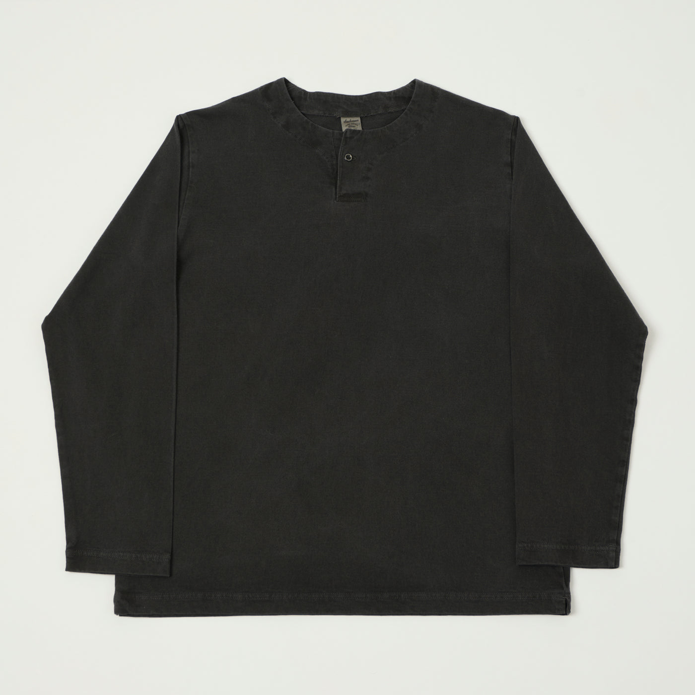 Jackman Long Sleeve Henley - Fade Black