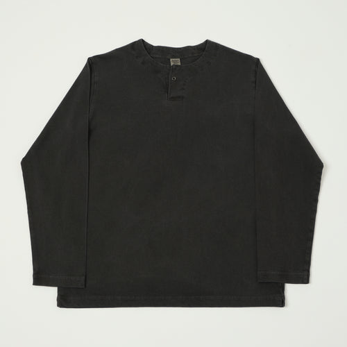 Jackman Long Sleeve Henley - Fade Black