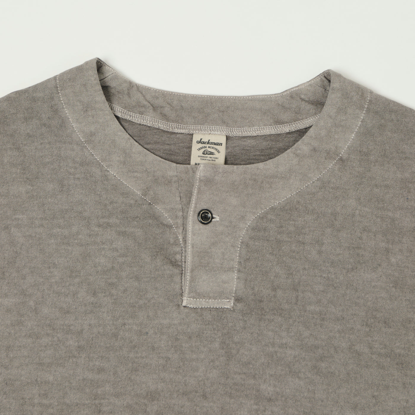 Jackman Long Sleeve Henley - Fade Grey