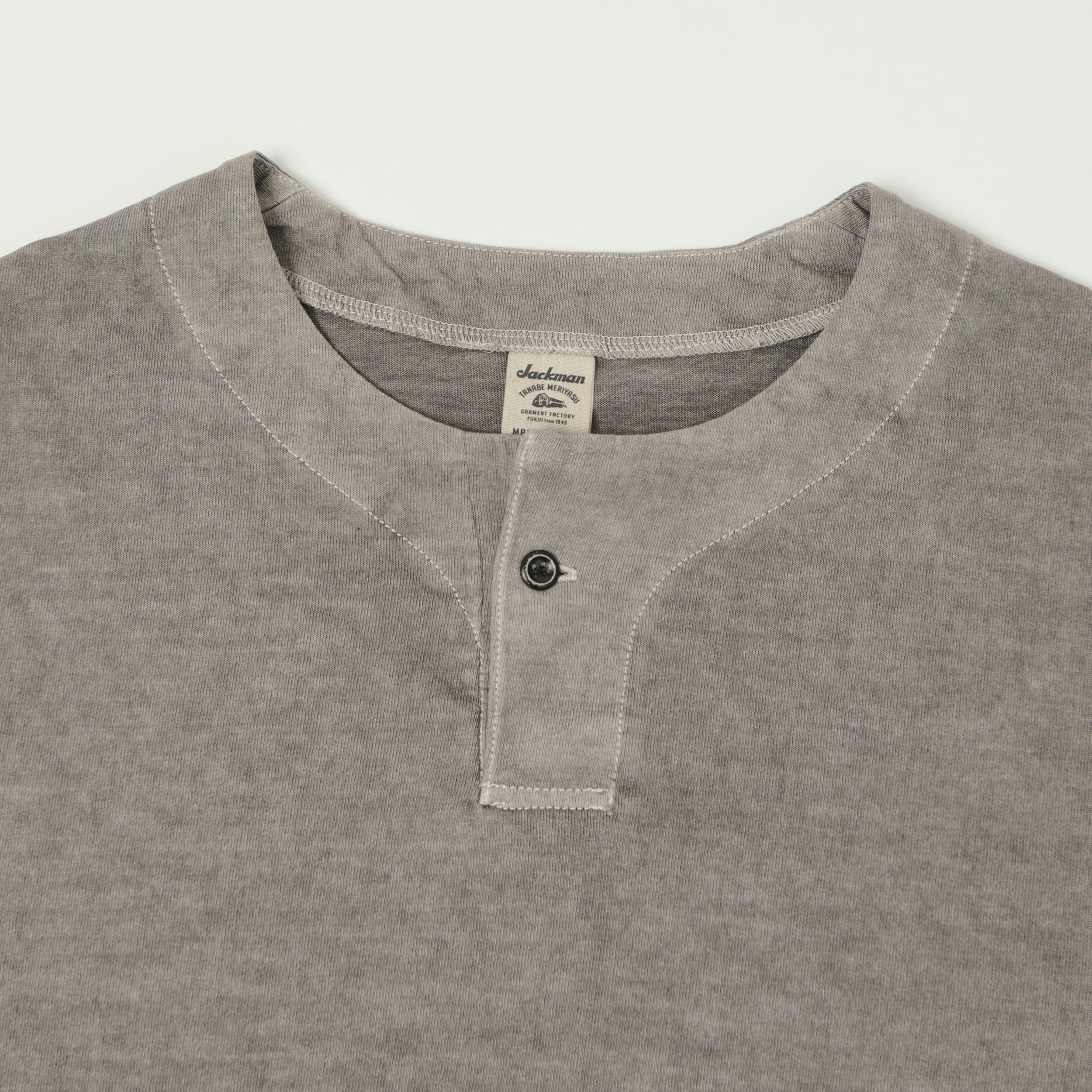 Jackman Long Sleeve Henley - Fade Grey