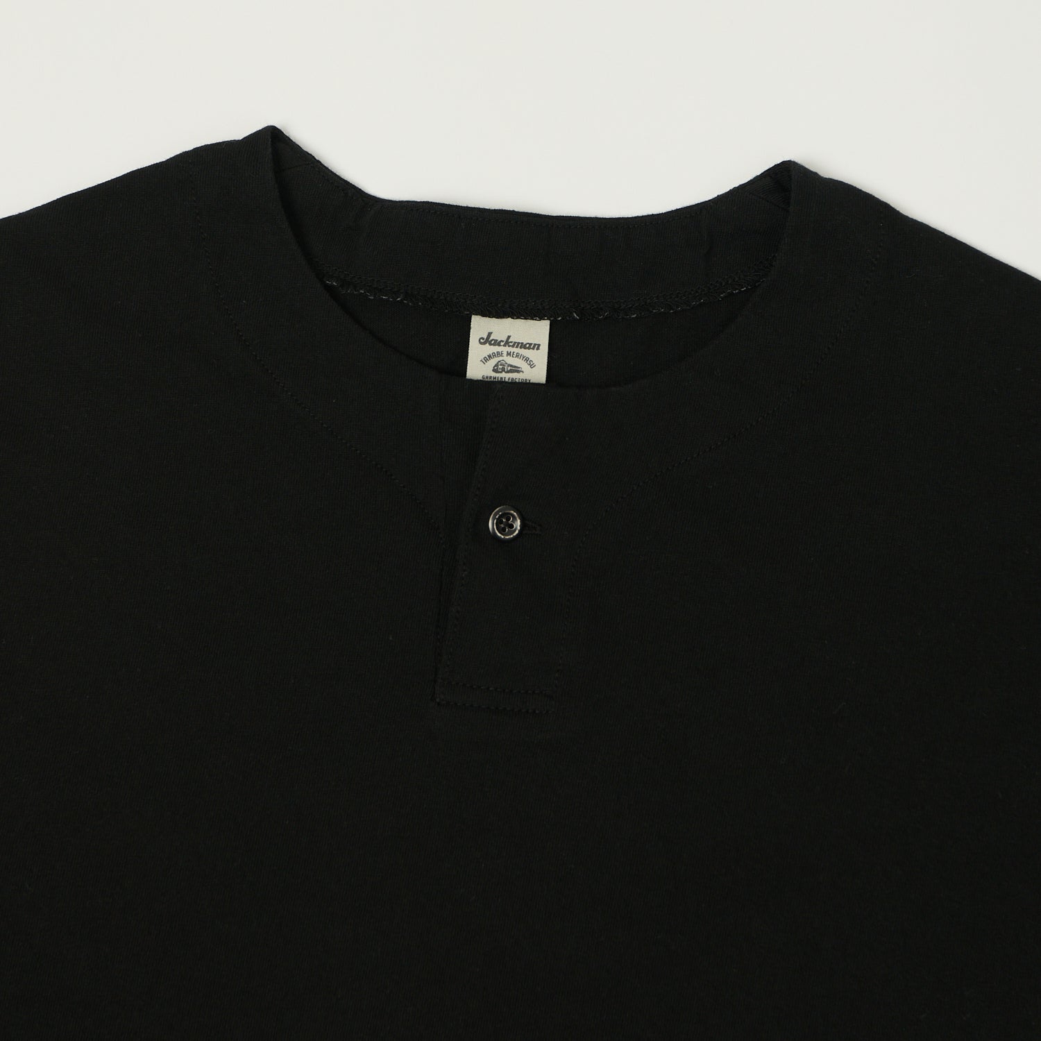 Jackman Long Sleeve Henley - Black