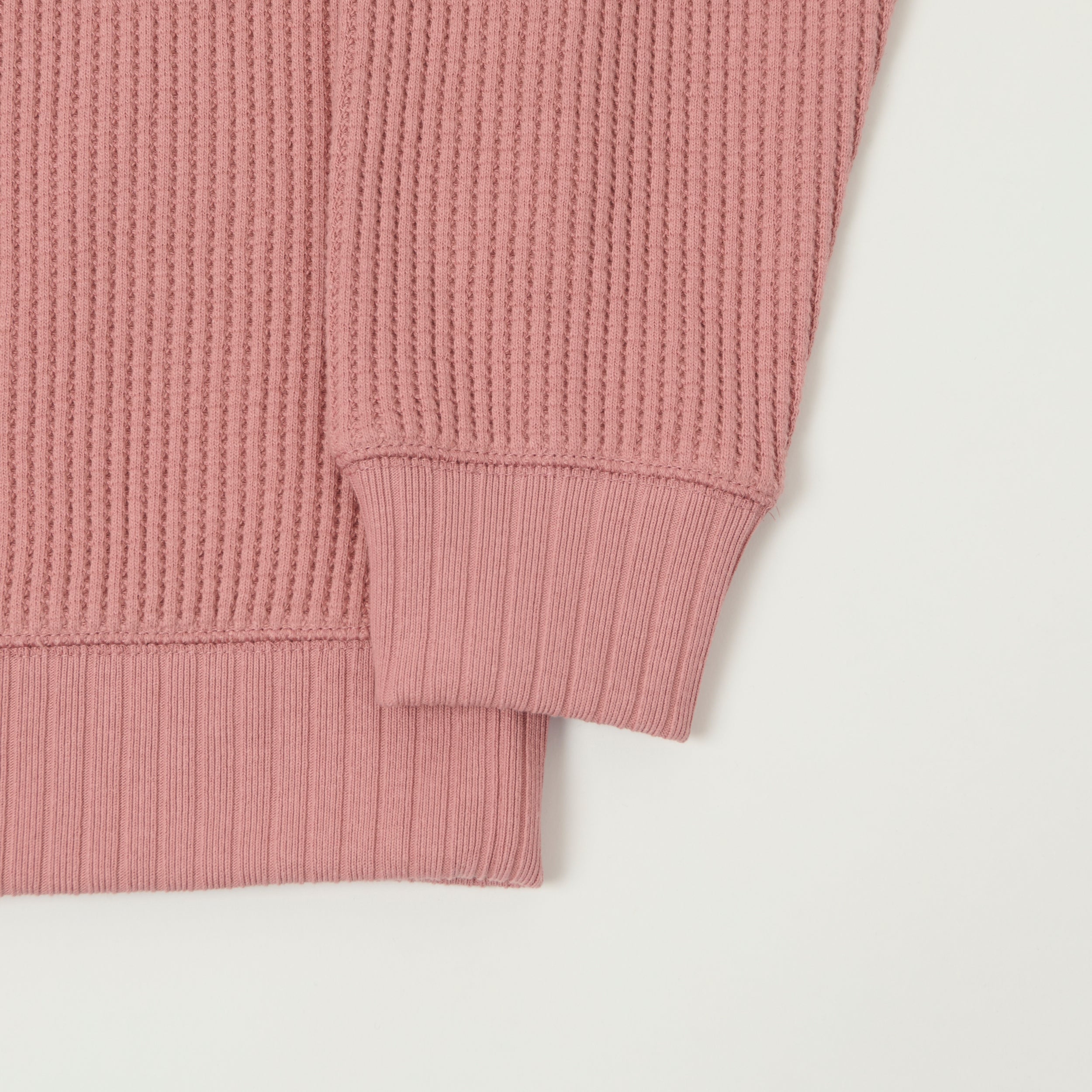 Jackman Midneck Waffle Sweatshirt - Old Raspberry