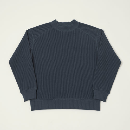 Jackman Midneck Waffle Sweatshirt - Retro Navy