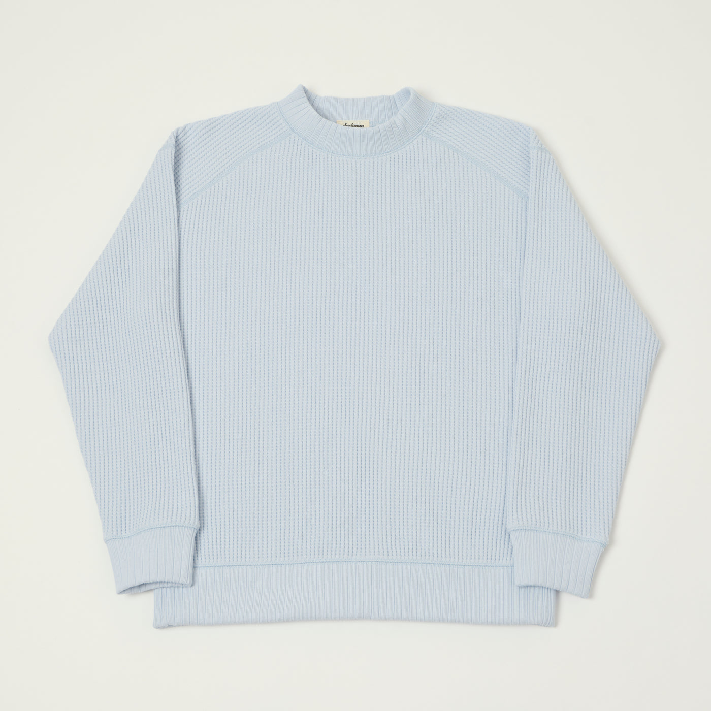 Jackman Midneck Waffle Sweatshirt - Ice Blue