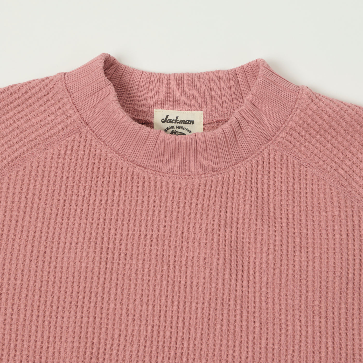 Jackman Midneck Waffle Sweatshirt - Old Raspberry