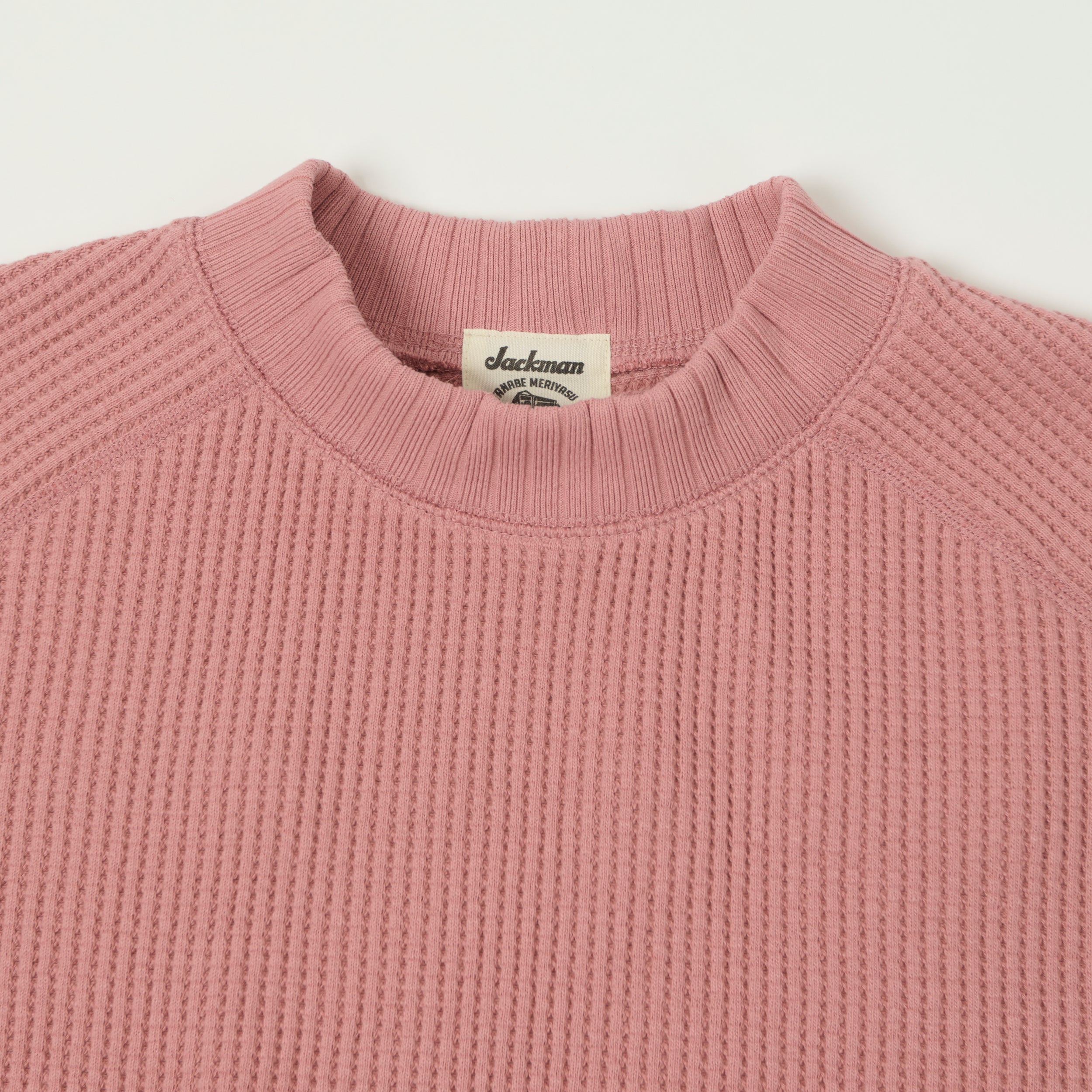 Jackman Midneck Waffle Sweatshirt - Old Raspberry