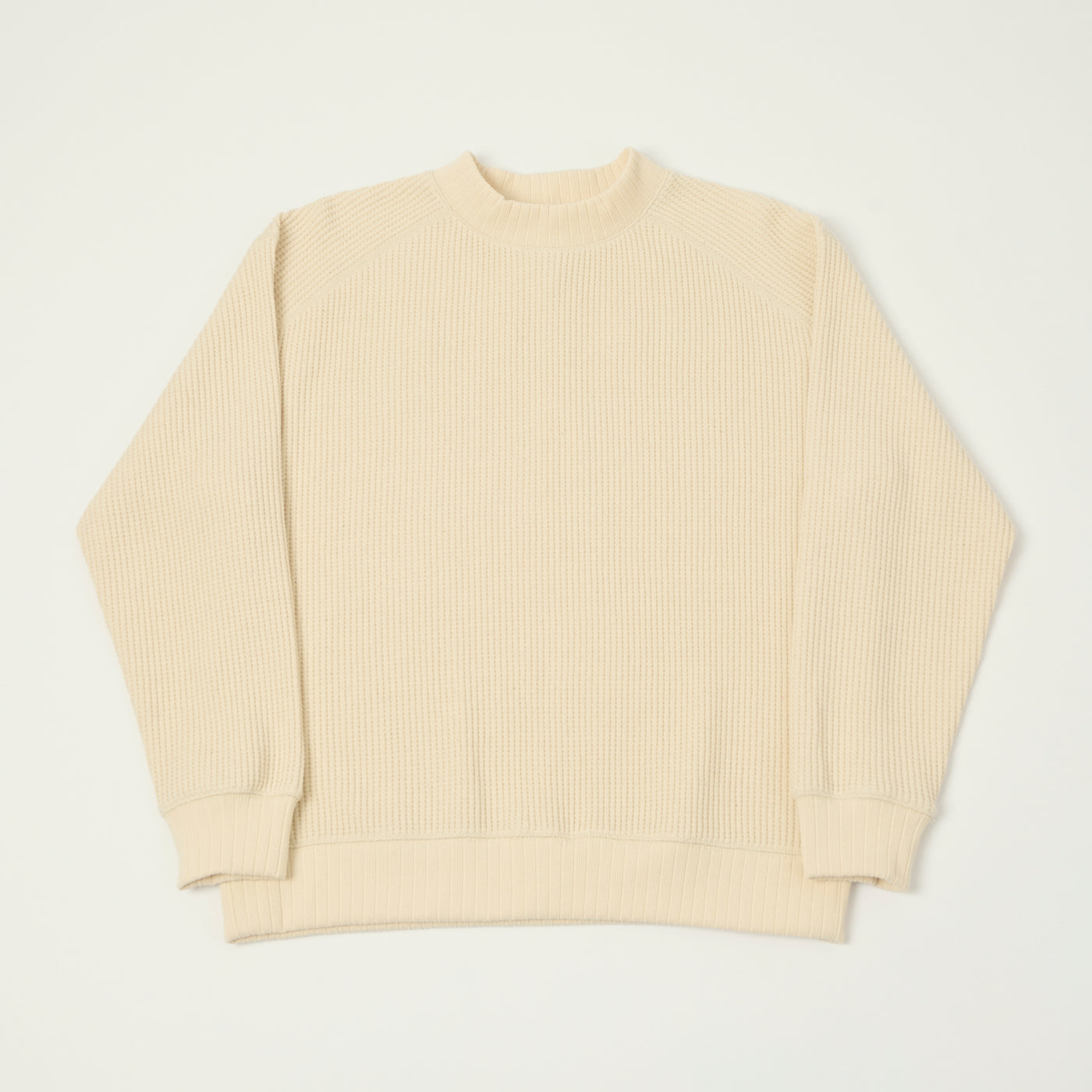 Jackman Midneck Waffle Sweatshirt - Ecru