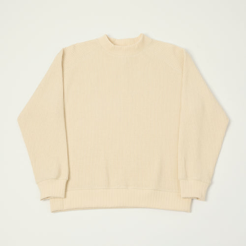 Jackman Midneck Waffle Sweatshirt - Ecru