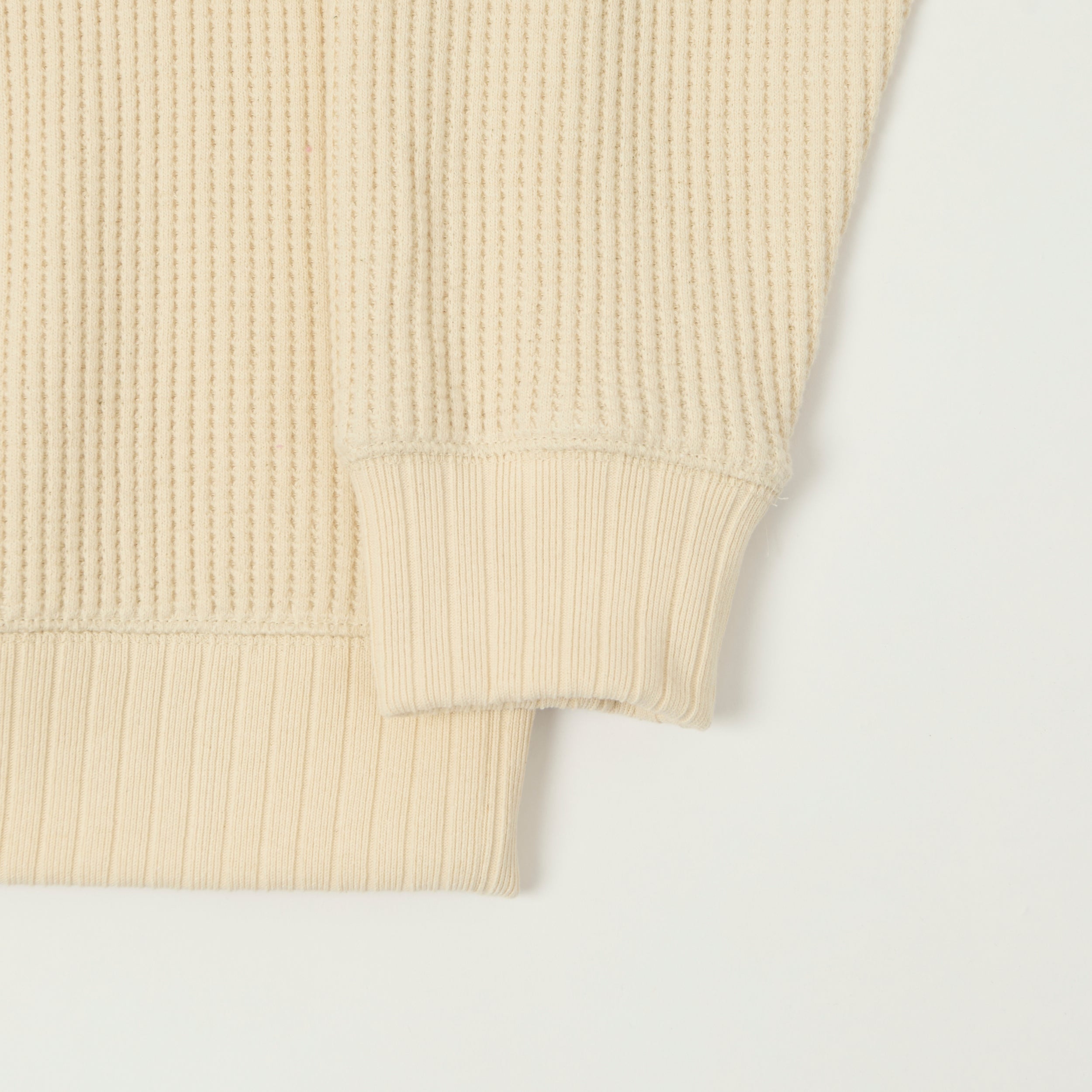 Jackman Midneck Waffle Sweatshirt - Ecru